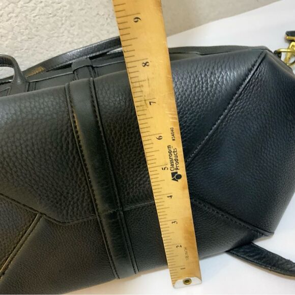 J. Crew Pebbled Leather Tartine Satchel black Trapeze - Picture 10 of 15